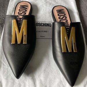 Moschino Leather Mules Size 8